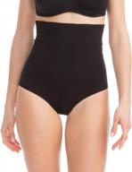 high-waisted shaping control briefs with flat belly effect by farmacell shape 601, 100% italian-made for ultimate quality logo
