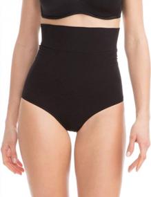 img 4 attached to High-Waisted Shaping Control Briefs With Flat Belly Effect By Farmacell Shape 601, 100% Italian-Made For Ultimate Quality