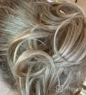 img 1 attached to Thick 2PCS Updo Messy Hair Bun Curly Wavy Ponytail Extensions Hairpieces Hair Scrunchies For Women Girls In Ash Blonde With Light Blonde Highlights By REECHO review by Donny Collins