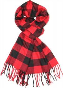 img 3 attached to Winter Essential: Achillea Classic Cashmere Feel Tartan Plaid Scarf For Men And Women