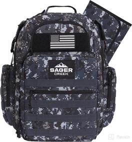 img 4 attached to Gray Dad Diaper Bag Backpack with Changing Pad - Waterproof Military Diaper Backpack for Men with Insulated Compartment - SAGER CREEK