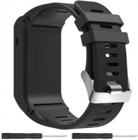 img 4 attached to Bossblue Replacement Band For Garmin Vivoactive HR GPS Smart Watch, Silicone Replacement Fitness Bands Wristbands With Metal Clasps For Garmin Vivoactive HR GPS Smart Watch