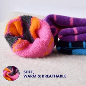 img 1 attached to Оставайтесь в тепле и комфорте на склонах с зимними лыжными носками Soared - 2 пары высокоэффективных носков для сноуборда до колен для детей, женщин и мужчин