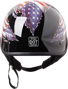 img 1 attached to Large DOT Approved Cartman Cruiser Scooter Motorcycle Half Face Helmet with Patriotic Eagle USA Graphics for Bike Scooter ATV UTV Chopper