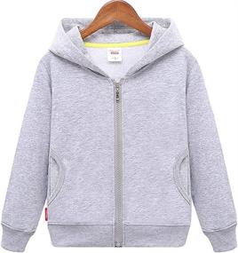 img 3 attached to 👕 CesAnnees Classic Unisex Zip Up Sweatshirt for Boys' Clothing on Active
