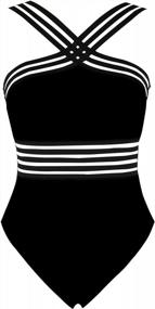 img 2 attached to Hilor Women'S Crossover Monokini: Stylish One Piece Swimsuit For Beach And Pool