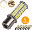 6-pack of high-intensity ba15s 1156 1141 led replacement bulbs for brighter rv interior lights in 6000k white logo