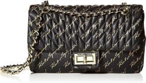 img 4 attached to Karl Lagerfeld Paris Agyness Shoulder Women's Handbags & Wallets ~ Shoulder Bags