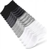 🧦 idegg men's no show low cut ankle socks: casual anti-slid athletic socks with non slip grip логотип