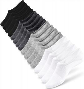 img 4 attached to 🧦 IDEGG Men's No Show Low Cut Ankle Socks: Casual Anti-Slid Athletic Socks with Non Slip Grip