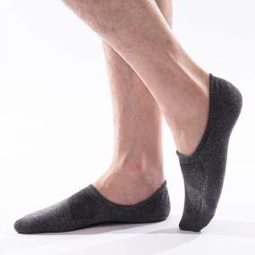 img 2 attached to 🧦 IDEGG Men's No Show Low Cut Ankle Socks: Casual Anti-Slid Athletic Socks with Non Slip Grip