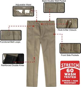 img 2 attached to Revolutionize School Attire with Educated Uniforms: Double Adjustable Pants for Boys