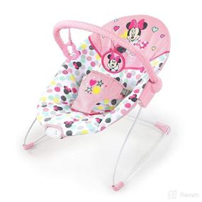 img 4 attached to 🐭 Bright Starts Disney Baby Minnie Mouse Vibrating Bouncer with Bar: Spotty Dotty - A Magical Delight for Your Little One!