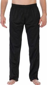 img 1 attached to Gioberti Men'S Elastic Waist Track Running Athletic Pants With Zip Bottom For Active Performance
