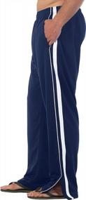 img 4 attached to Gioberti Men'S Elastic Waist Track Running Athletic Pants With Zip Bottom For Active Performance