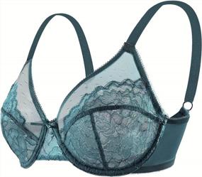 img 1 attached to Floral Lace Minimizer Underwire Bra For Women - Plus Size Full Coverage, Unlined And Unpadded