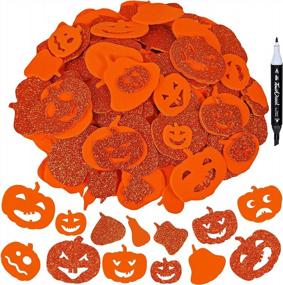 img 4 attached to 512 Pcs Bulk Foam Pumpkin Shapes Jack-O'-Lantern Stickers - Self Adhesive 1",1.5",2" Embellishments For Kids Art Craft Trick-Or-Treat Favors Halloween Fall Decoration
