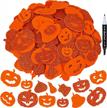 512 pcs bulk foam pumpkin shapes jack-o'-lantern stickers - self adhesive 1",1.5",2" embellishments for kids art craft trick-or-treat favors halloween fall decoration logo