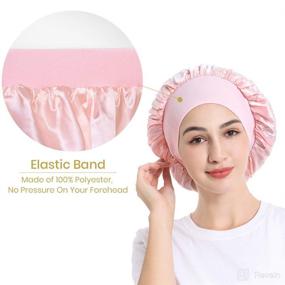 img 2 attached to 🌙 Ultimate Comfort and Protection: Mommesilk Sleeping Bonnet - Premium Elastic for Personal Care, Bath & Bathing Accessories