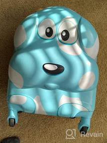 img 8 attached to Веселый и прочный чемодан-спиннер Frog Hardside для детей - Rockland Jr. My First Handy-On