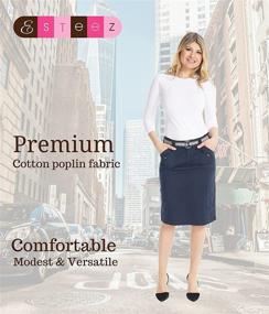 img 3 attached to 👗 ESTEEZ Stretch Virginia Womens Straight Skirt - Optimal Women's Clothing for Style and Comfort