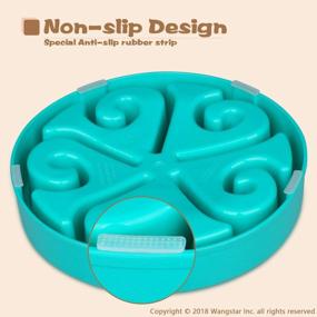 img 1 attached to Wangstar Slow Feeder Bowl For Dogs And Cats - Fun Maze Puzzle Bowl With Bloat Stop Feature, Anti-Skid Design - Blue Color, 8'' X 1.9'' Size
