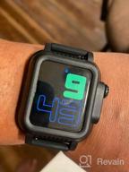 img 1 attached to Protect Your Apple Watch In Style With OWKEY Waterproof Case And Premium Bands: Anti-Scratch, Drop-Proof, Full Body Rugged Protection With Built-In Screen Protector For Series 3 - 42Mm review by Andre Motko