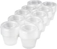 🥤 100-pack of disposable clear plastic condiment storage cups with lids - choose 2 oz. or 4 oz. - ideal for restaurants, home, gelatin shots - back of house ltd. (4 oz.) логотип