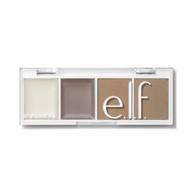 e.l.f. bite-size brow quad - mini eyebrow grooming & makeup kit with ultra-pigmented waxes & powders for blonde hair, 0.14 oz logo