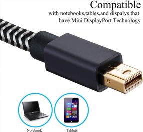 img 3 attached to MORELECS Mini DisplayPort To HDMI Cable - 6 Feet,Thunderbolt To HDMI Cable Compatible For MacBook Pro, MacBook Air, Mac Mini, Microsoft Surface Pro 3/4, Etc