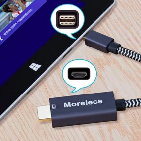 img 2 attached to Кабель MORELECS Mini DisplayPort-HDMI - 6 футов, кабель Thunderbolt-HDMI, совместимый с MacBook Pro, MacBook Air, Mac Mini, Microsoft Surface Pro 3/4 и т. д.