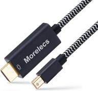 кабель morelecs mini displayport-hdmi - 6 футов, кабель thunderbolt-hdmi, совместимый с macbook pro, macbook air, mac mini, microsoft surface pro 3/4 и т. д. логотип
