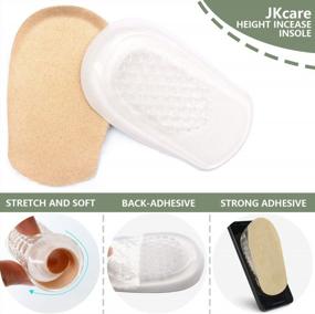 img 1 attached to JKcare Gel Heel Lifts - 1/2 Inch Height Increase Insoles For Women'S Leg Length Discrepancy & Heel Pain Relief