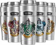 harry potter slytherin house crest, thermos stainless king stainless steel travel tumbler, vacuum insulated & double wall, 16oz logo