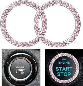 img 4 attached to 2Pcs Crystal Rhinestone Ring For Car Decor