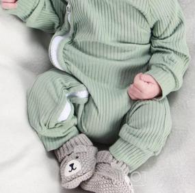 img 5 attached to Newborn Baby Boy/Girl Onesie Bodysuit Jumpsuit Outfit - CIYCUIT Solid Ribbed Romper Clothes
