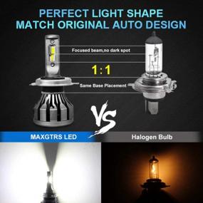 img 2 attached to MAXGTRS H4 9003 CSP Chip LED Headlight Bulb - 80W 10000LM 6000K Xenon White Car Headlamp