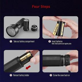 img 2 attached to 🔦 51 LED 395 nm Ultraviolet Blacklight Detector for Dog Urine, Pet Stains, and Bed Bug - UV Flashlight Black Light Kit with Free UV Sunglasses and 3 AA Batteries