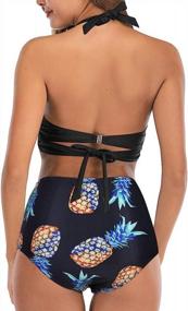 img 3 attached to Vintage Glamour: Papasgix Women'S High-Waisted Bikini For Tummy Control And Retro Style