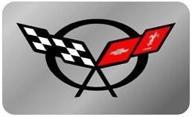 🚗 1997-2004 c5 stainless steel exhaust enhancer plate with c5 flags - optimized for eurosport daytona compatibility logo