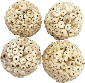 img 4 attached to 🐦 5104 Small Sola Bird Balls Pk4 Mandarin Bird Toys by M&amp;M - All Natural Air Dried Shreddable Foot Toys, Beak-Friendly Chewable, Great Addition to Cage and Toy Collection, Ideal for Budgie Cockatiel Lovebird - Enhanced SEO