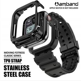 img 3 attached to Apple Watch 45Mm Series 8/7 Moving Fortress Rugged Metal Bumper Case With TPU Military Strap Protective Cover Accessories Compatible For Men