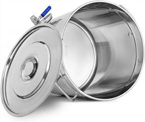 img 2 attached to Mophorn Stainless Steel 25Gal Kettle Stockpot With Thermometer, Lid, And 100 Quart Capacity For Brews And Cooking