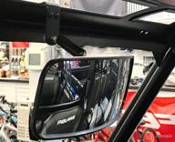 🔍 upgraded rear view mirror 12"w x 4 1/2"t for 2015+ polaris ranger 570 - fits pro-fit cage with mirror tab included logo