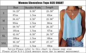 img 1 attached to Stay Stylish & Comfortable: SAUKOLE Women'S Summer V-Neck Stripe Tank Tops