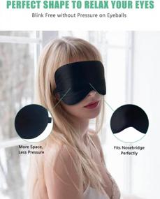 img 2 attached to 2-Pack Mulberry Silk Sleep Masks With Adjustable Strap, Darkening Eye Shades For Restful Sleep, BeeVines Sleep Aid Blindfold For Nap, Reducing Puffy Eyes, Perfect Christmas Gift (Black)
