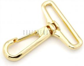 img 4 attached to 2Pcs 1-1/2 Inch Gold Push Gate Snap Hooks - Craftmemore SC44 Swivel Lobster Claw Clasp Purse Making Hardware