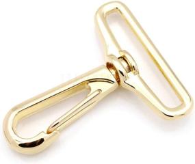 img 1 attached to 2Pcs 1-1/2 Inch Gold Push Gate Snap Hooks - Craftmemore SC44 Swivel Lobster Claw Clasp Purse Making Hardware