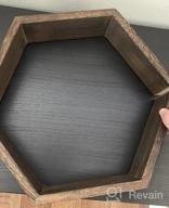 img 1 attached to Floating Hexagon Shelves Set Of 3 Wall Mounted Wood Display For Home Decor Bathroom Kitchen Bedroom Living Room Office review by Shannon Baroody