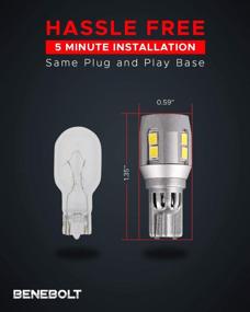 img 2 attached to (2 Pack) BENEBOLT T15 906 LED Bulb - 3000 Lumens Bright 6000K White Backup Lights For Increased Night Visibility